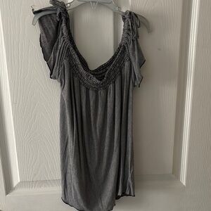 Striped Black and White Women's Top